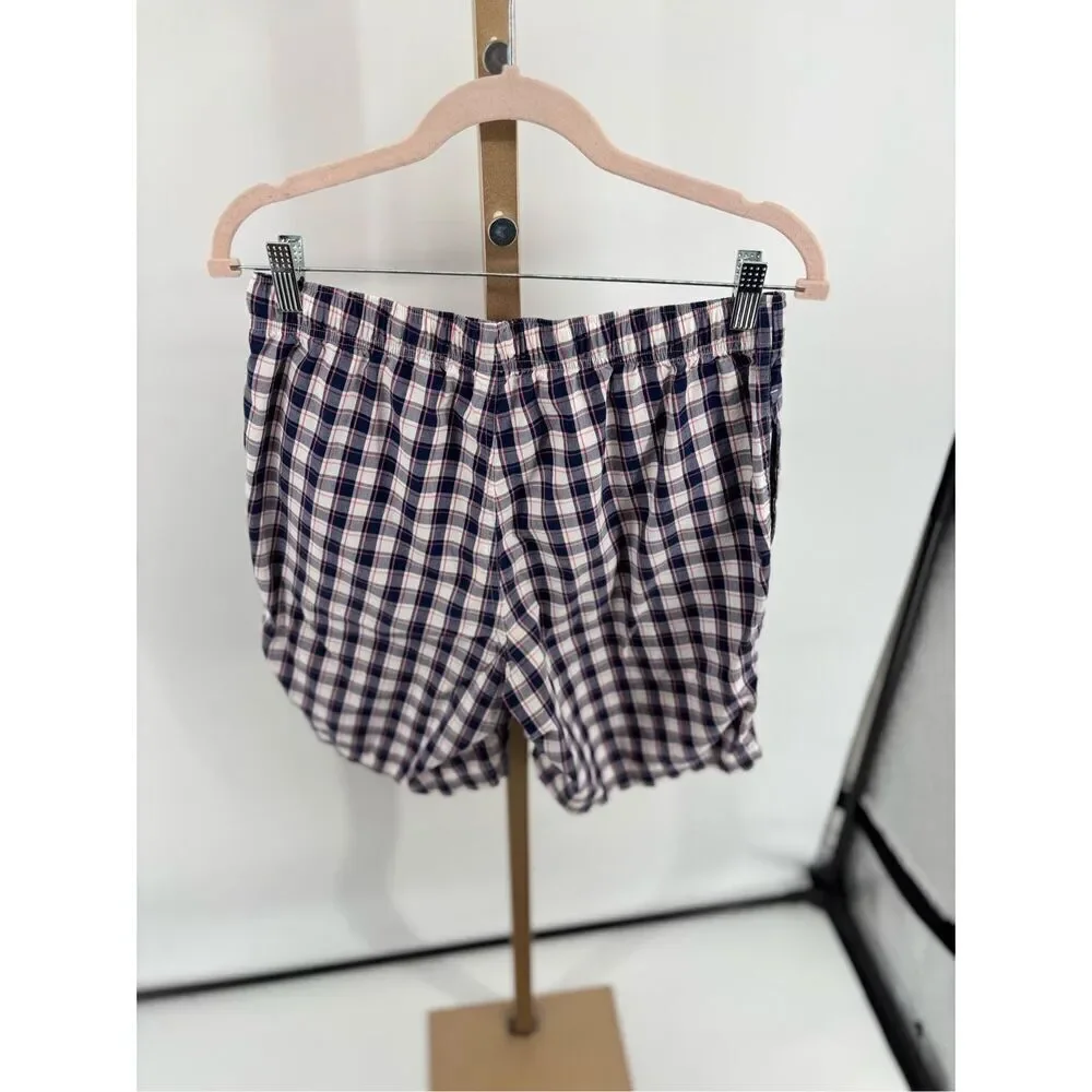 Cremieux Sleep Lounge Pajama Shorts Mens Medium 100% Cotton Plaid